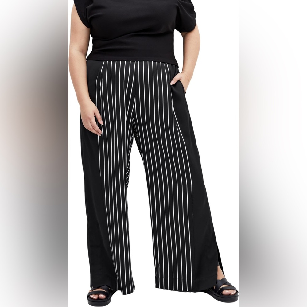 City Chic Women's Plus Size Pant ENYA Border, Stripe Scarf size 12 NWT